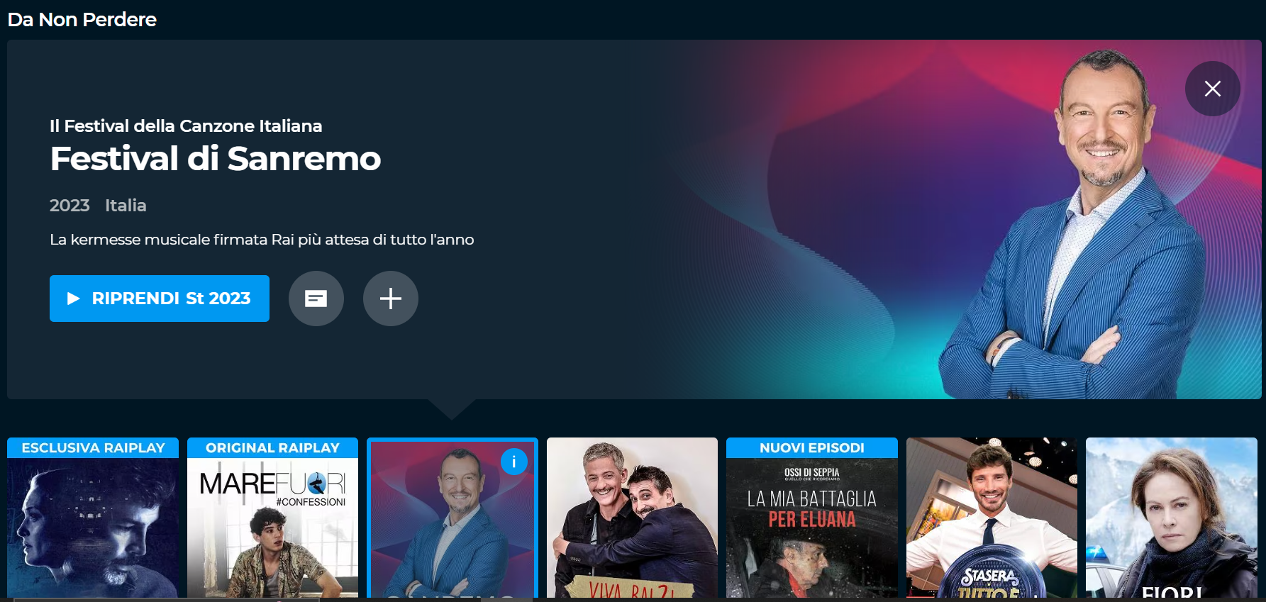 Festival di Sanremo: lo streaming di RaiPlay torna al centro